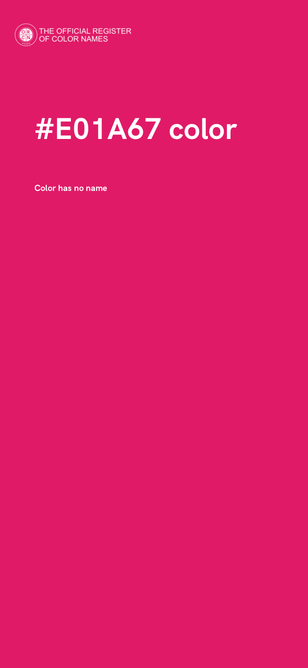 #E01A67 color image