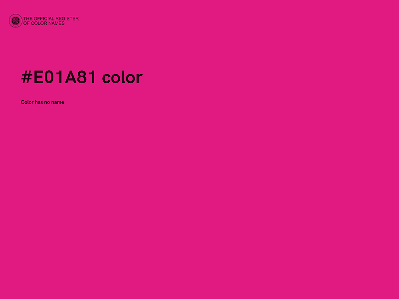 #E01A81 color image