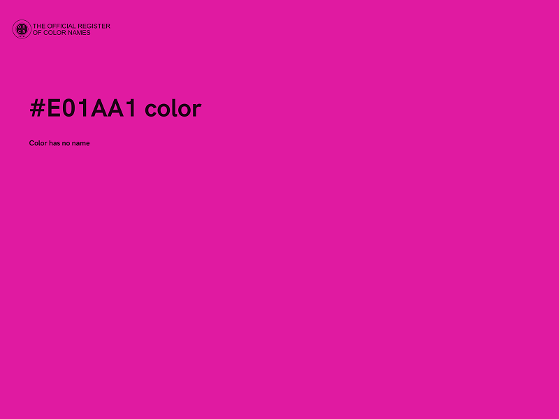 #E01AA1 color image