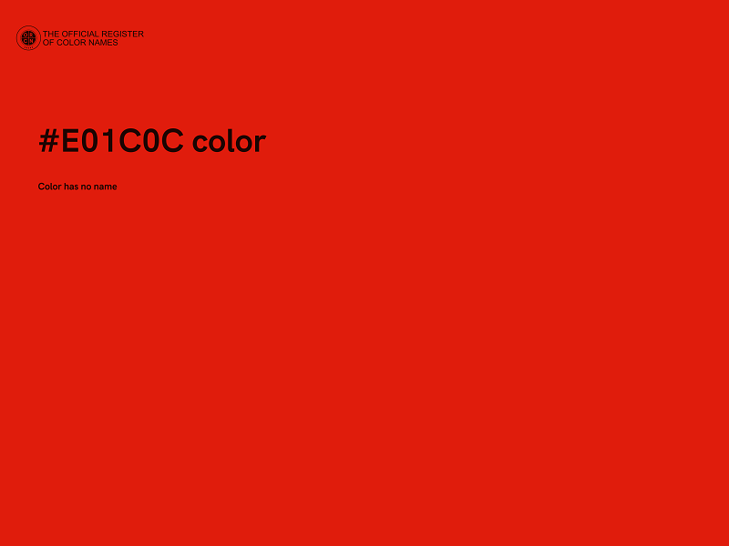 #E01C0C color image