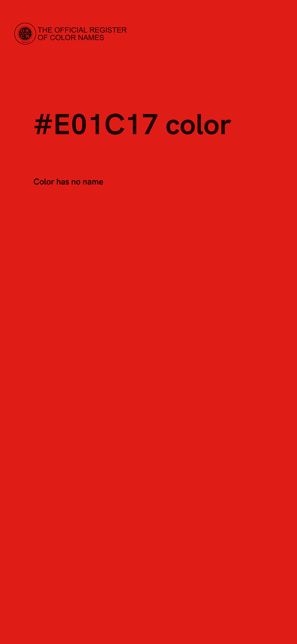 #E01C17 color image