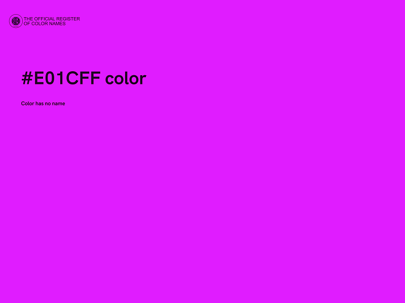 #E01CFF color image