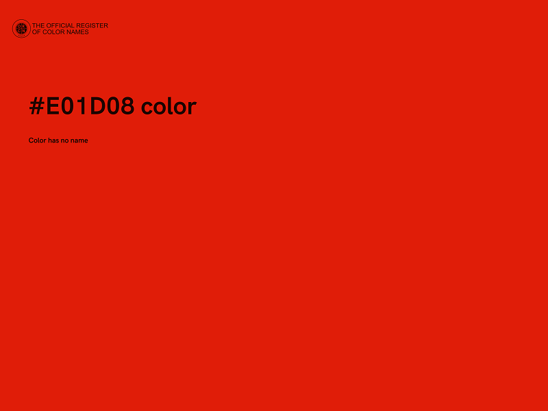 #E01D08 color image