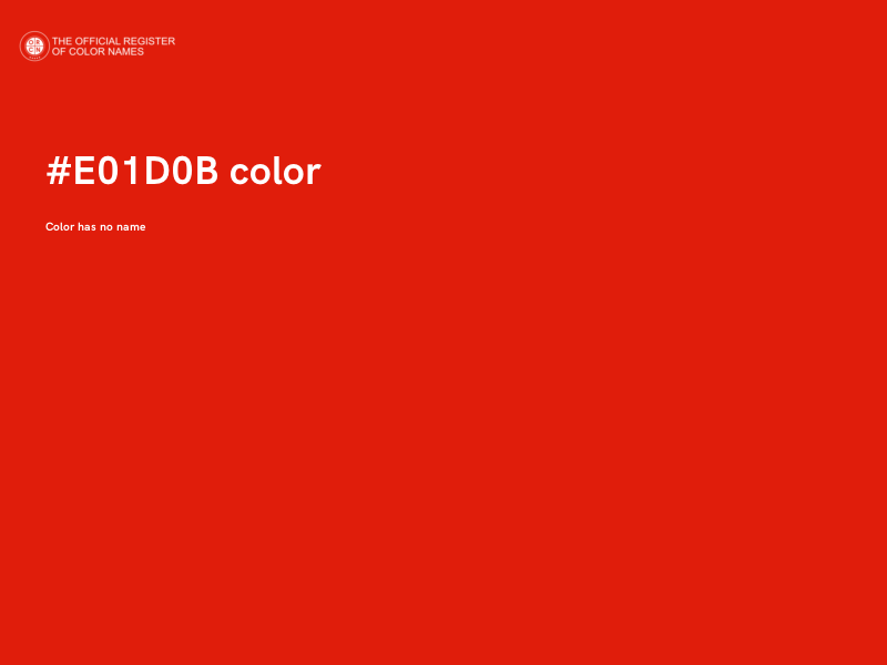 #E01D0B color image