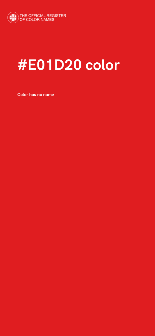 #E01D20 color image