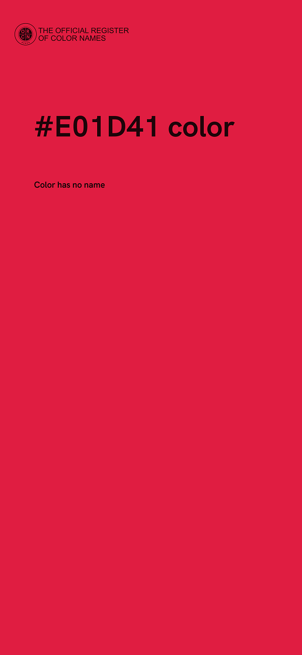 #E01D41 color image