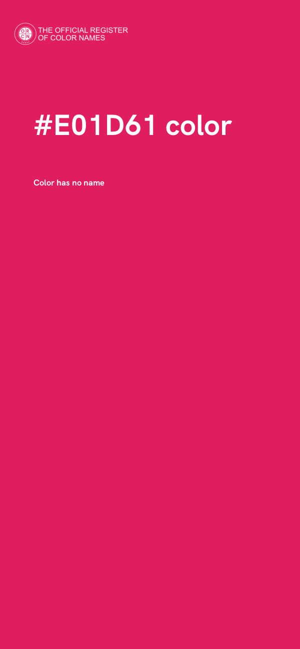 #E01D61 color image