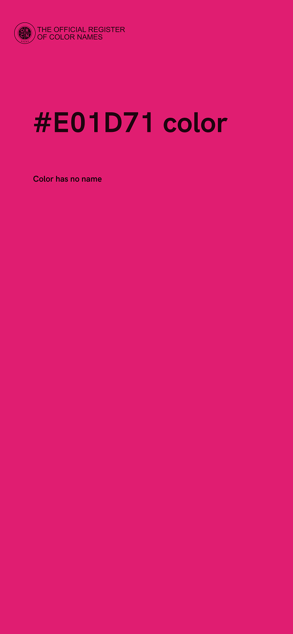 #E01D71 color image