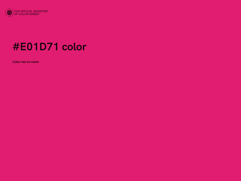 #E01D71 color image