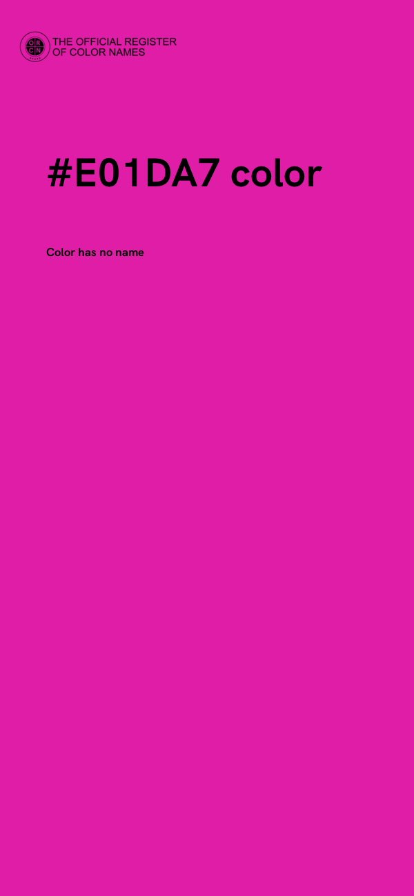 #E01DA7 color image