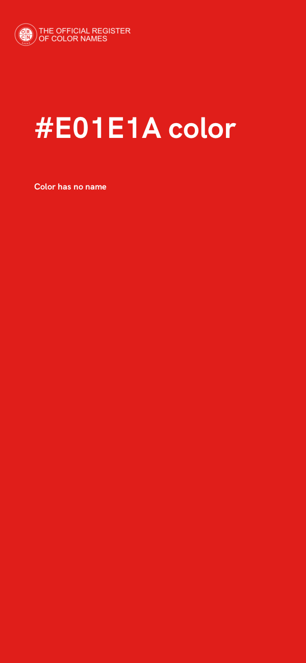 #E01E1A color image