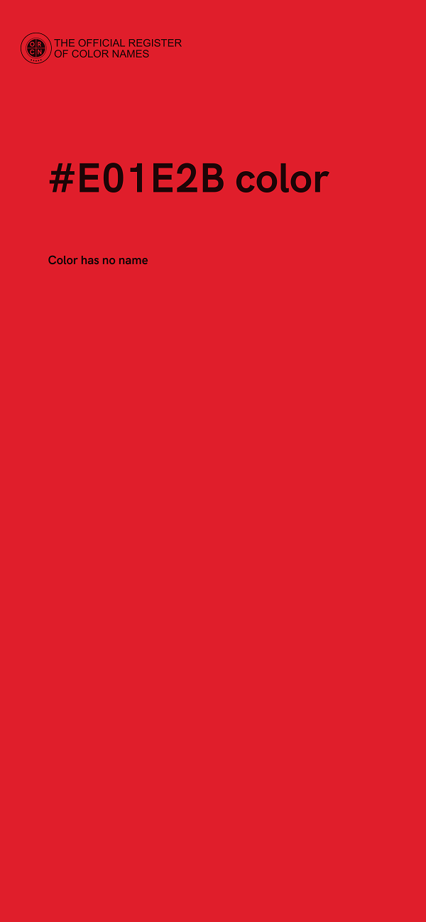 #E01E2B color image