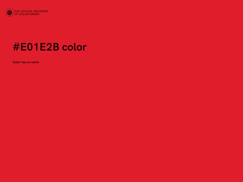 #E01E2B color image