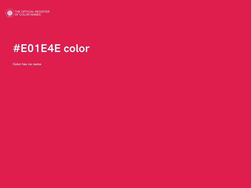 #E01E4E color image