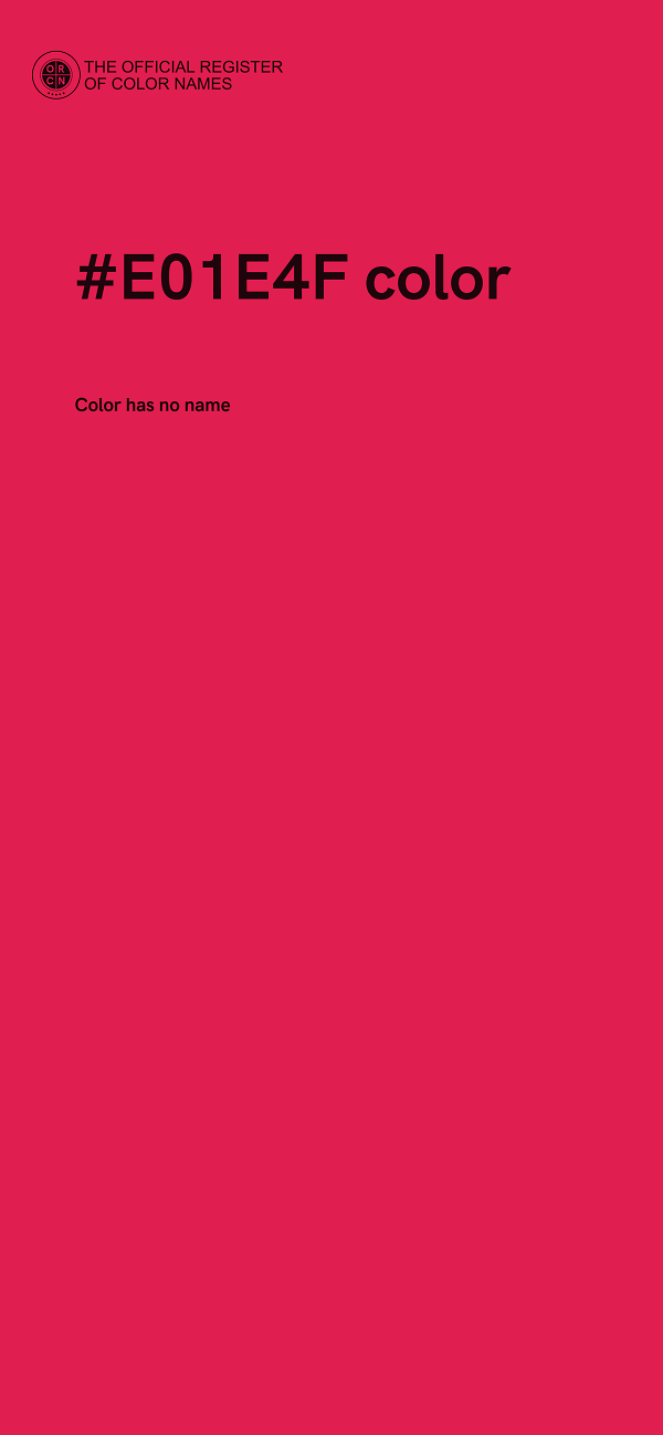 #E01E4F color image