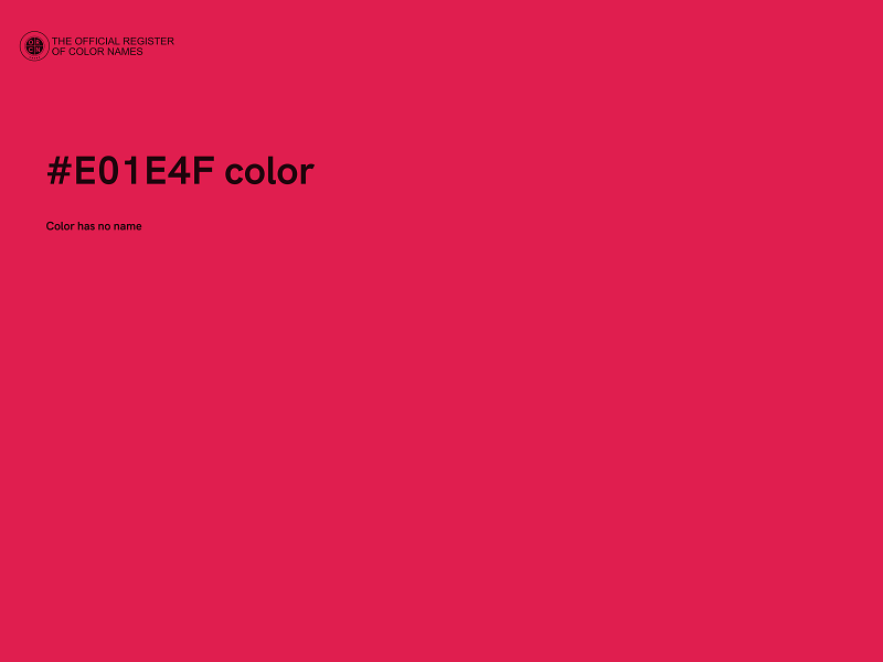 #E01E4F color image