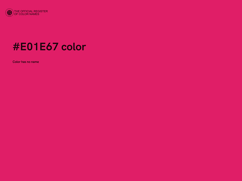 #E01E67 color image