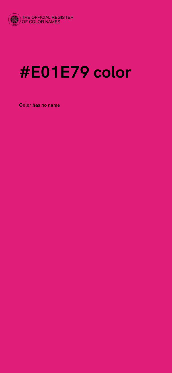 #E01E79 color image