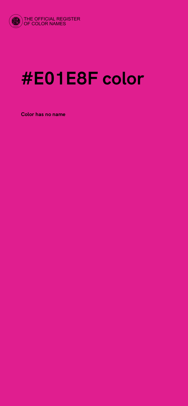 #E01E8F color image