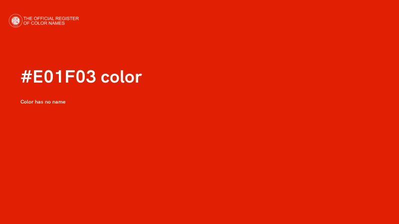 #E01F03 color image