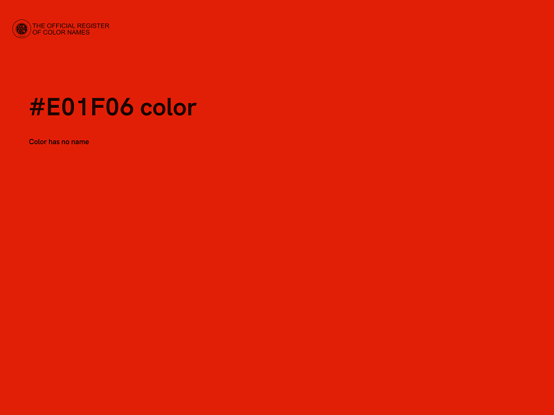 #E01F06 color image