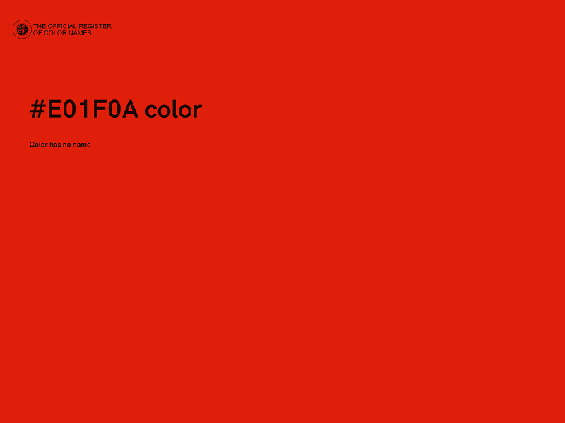 #E01F0A color image