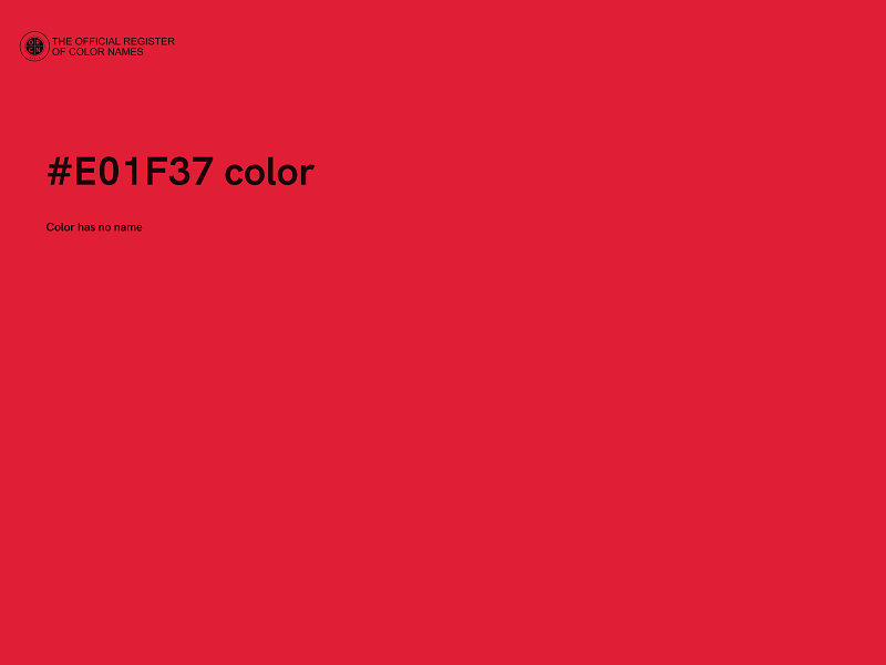 #E01F37 color image