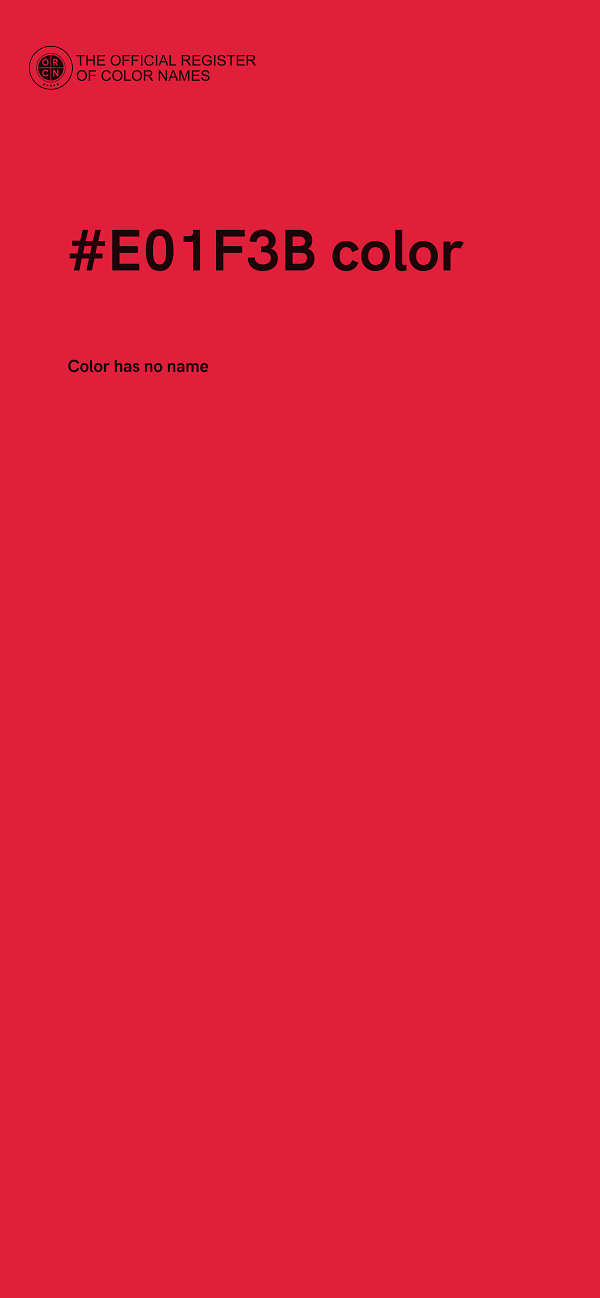 #E01F3B color image