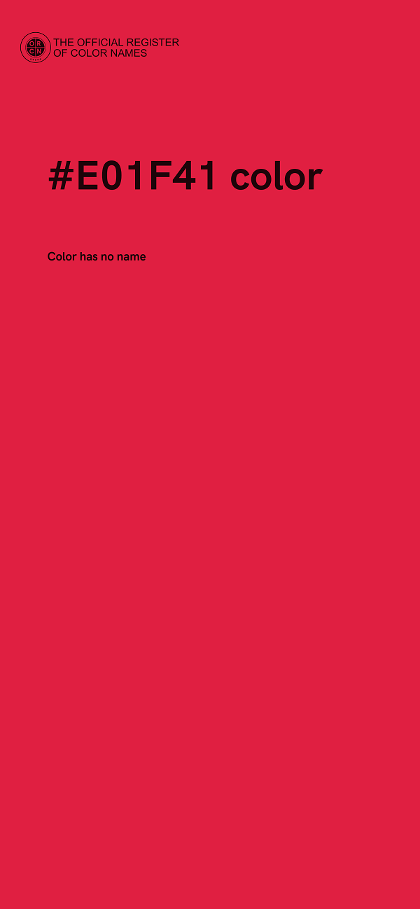 #E01F41 color image