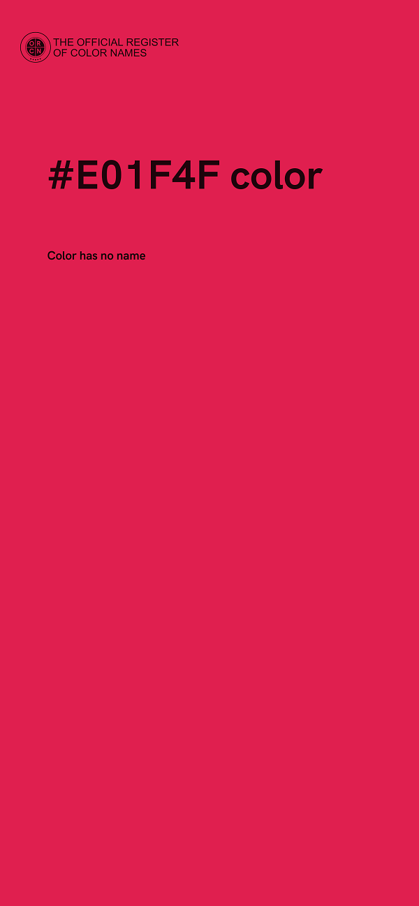 #E01F4F color image