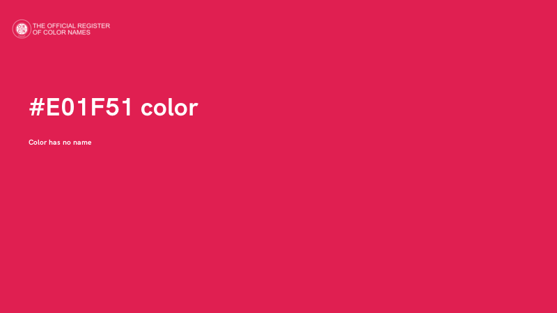 #E01F51 color image