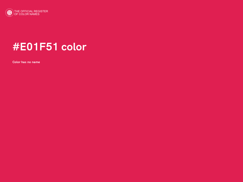#E01F51 color image