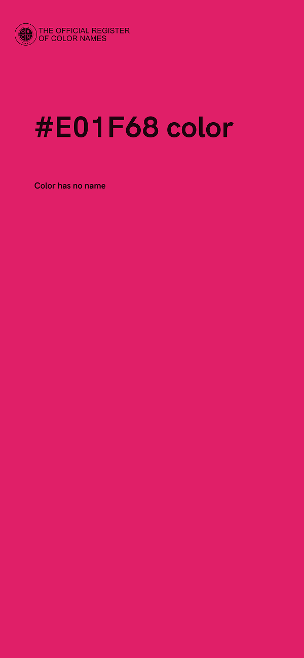 #E01F68 color image