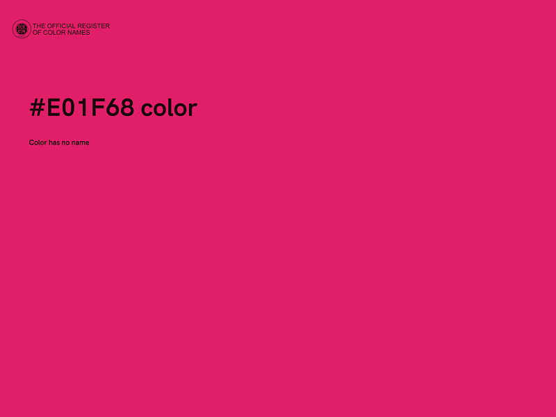 #E01F68 color image