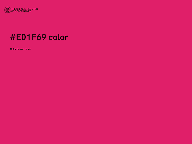 #E01F69 color image