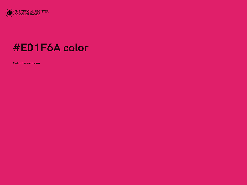 #E01F6A color image