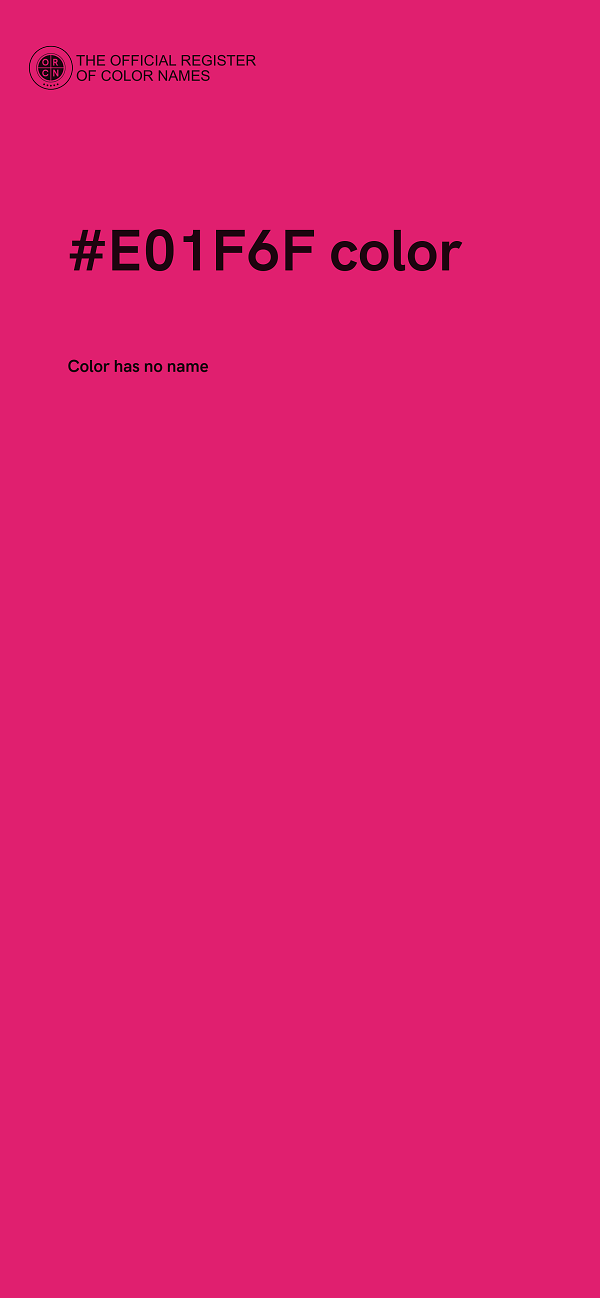 #E01F6F color image