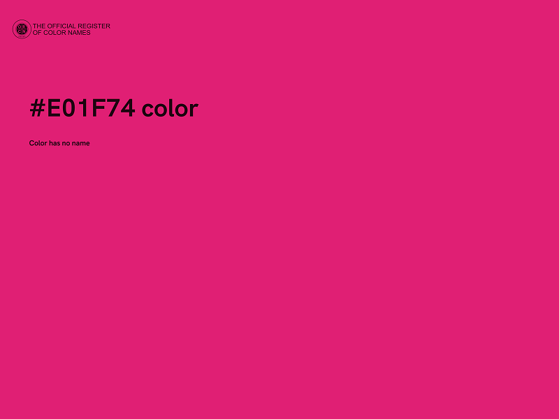 #E01F74 color image