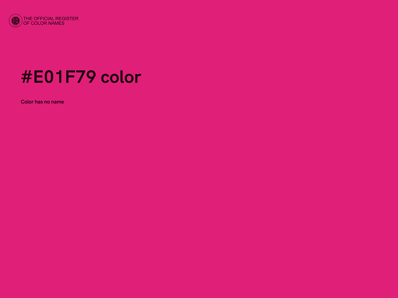 #E01F79 color image