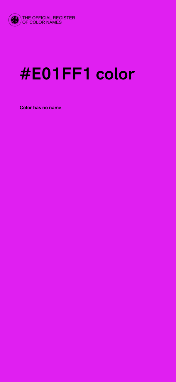 #E01FF1 color image