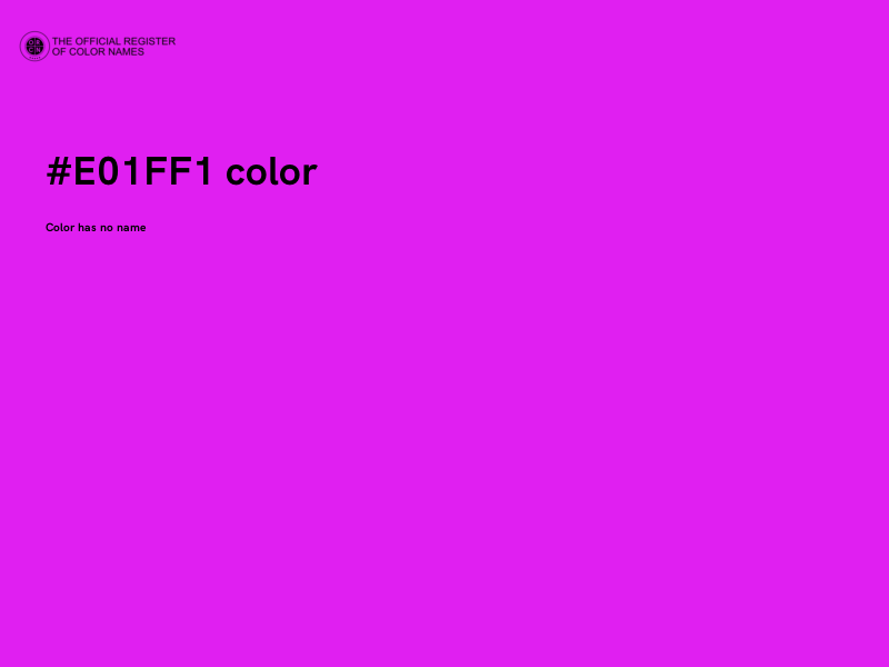 #E01FF1 color image