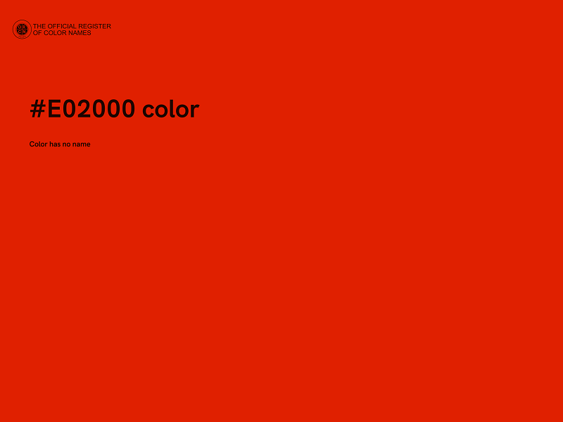 #E02000 color image