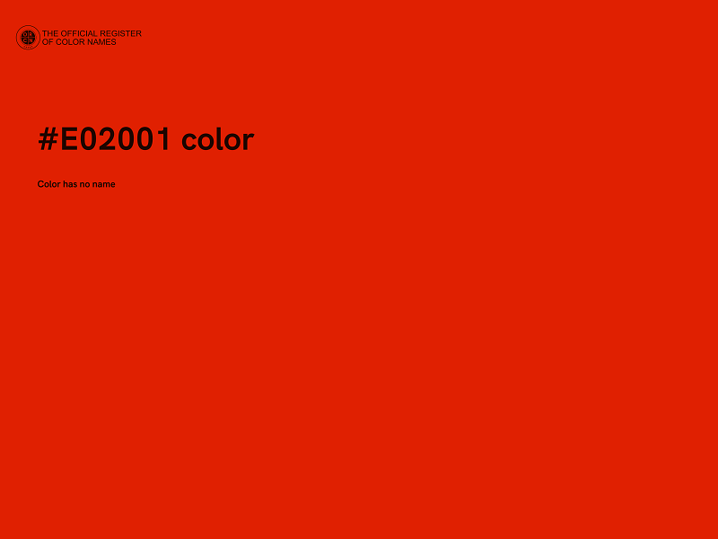 #E02001 color image