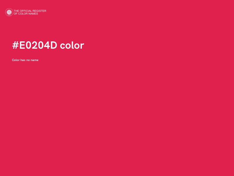 #E0204D color image