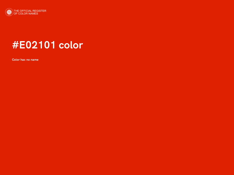 #E02101 color image
