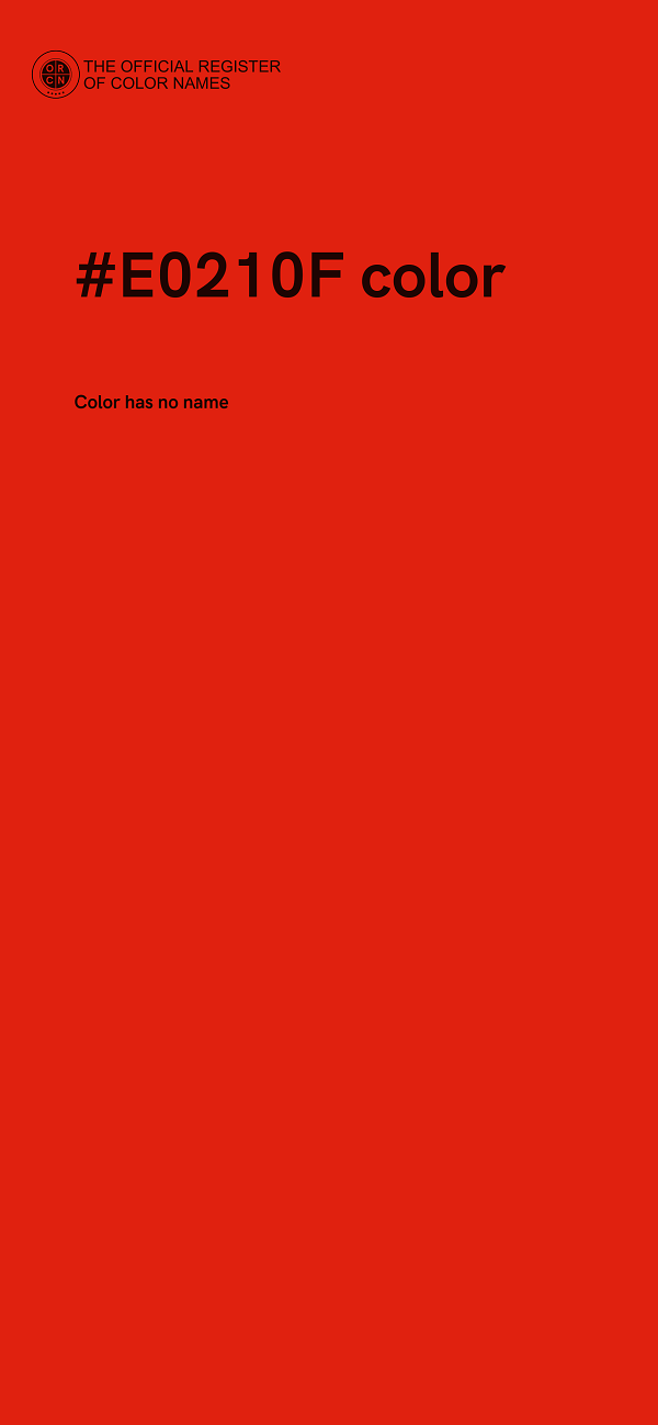 #E0210F color image