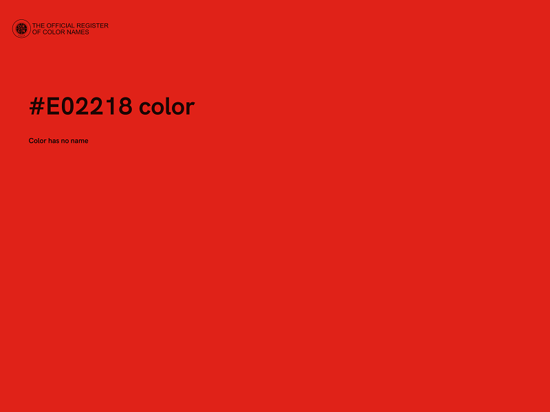 #E02218 color image