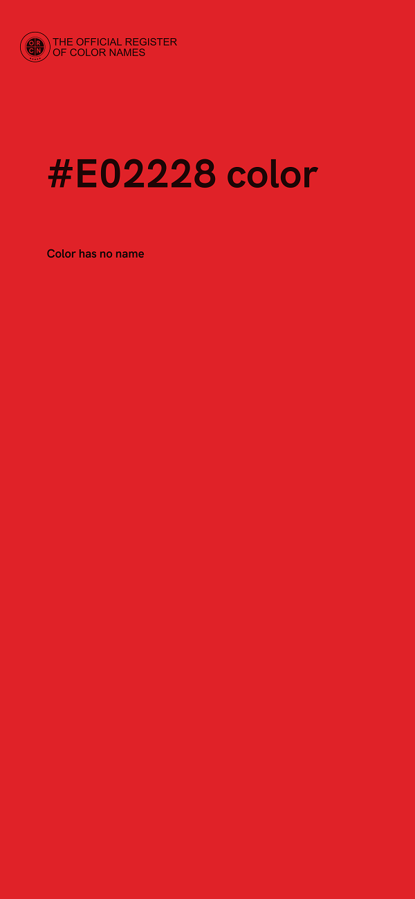 #E02228 color image