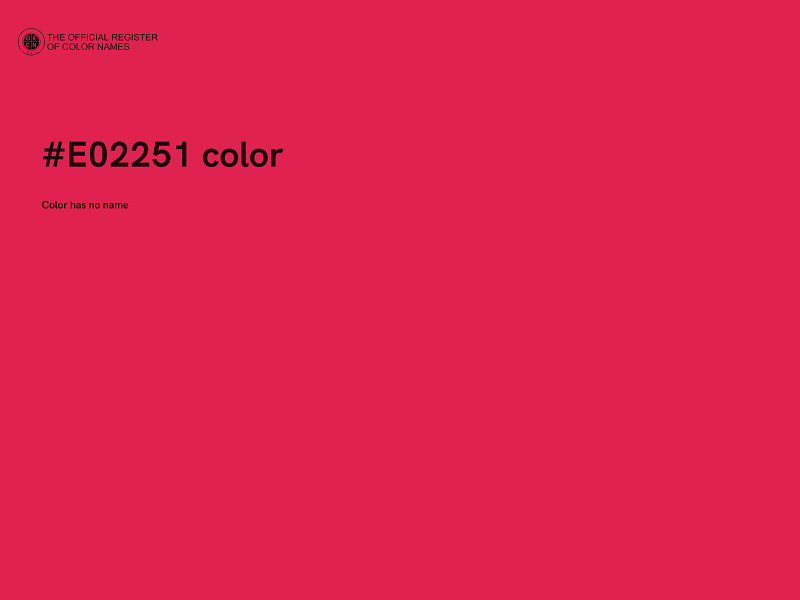 #E02251 color image