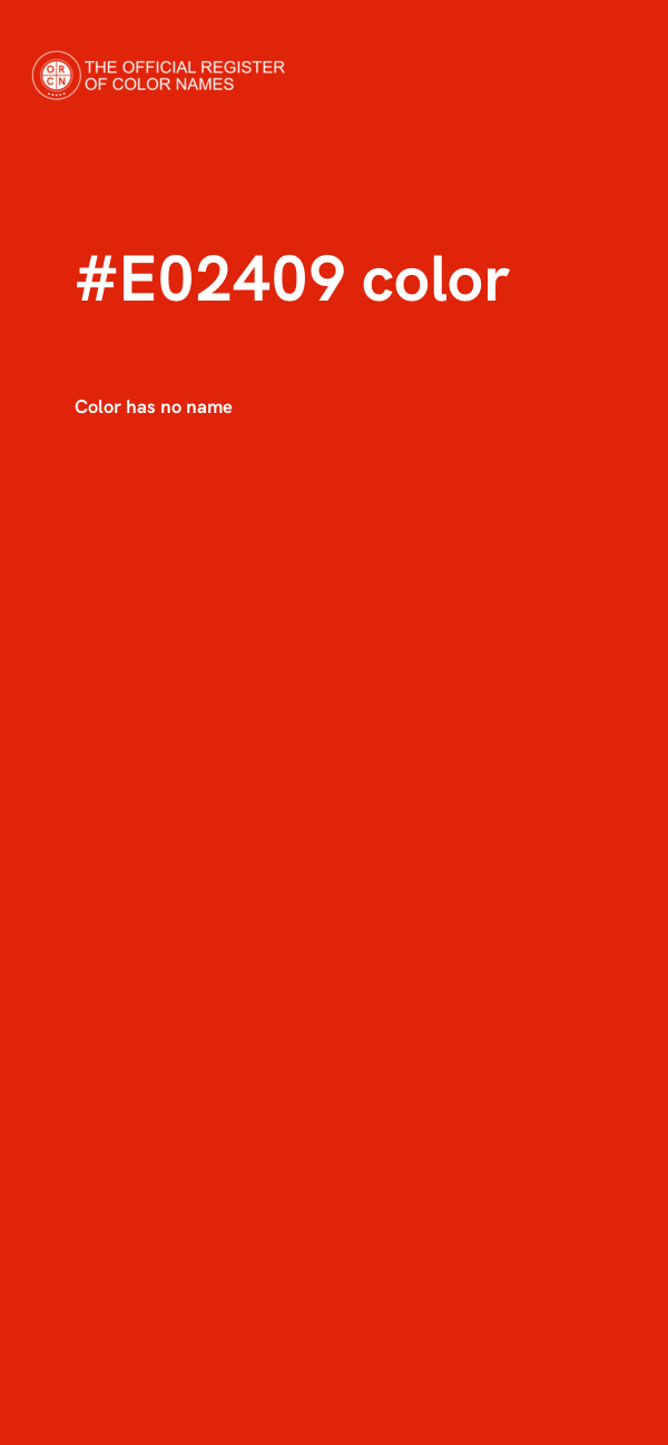 #E02409 color image
